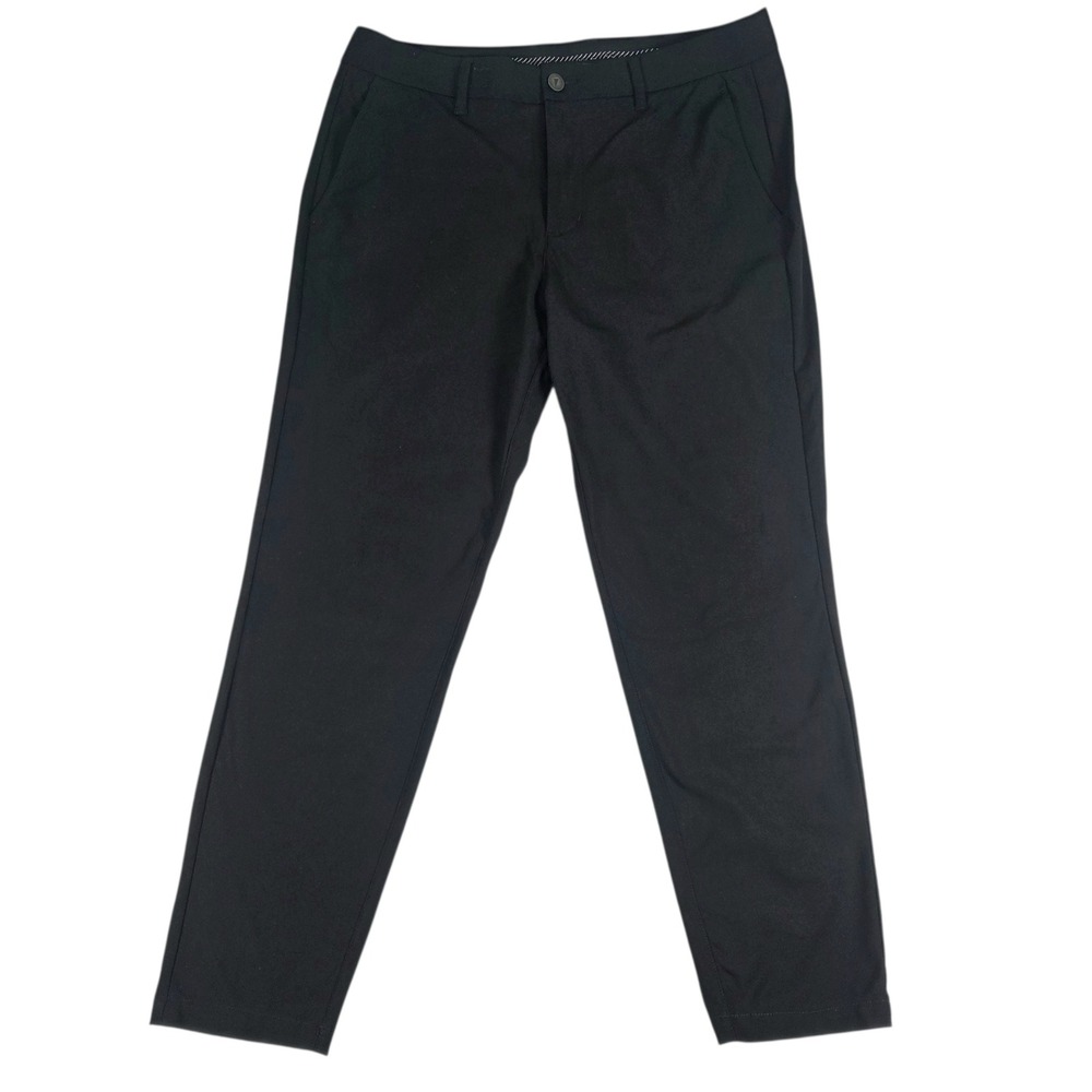 Primo Golf Pants Mens 34/30 (34x27) Black Stretch Tapered Performance Chino